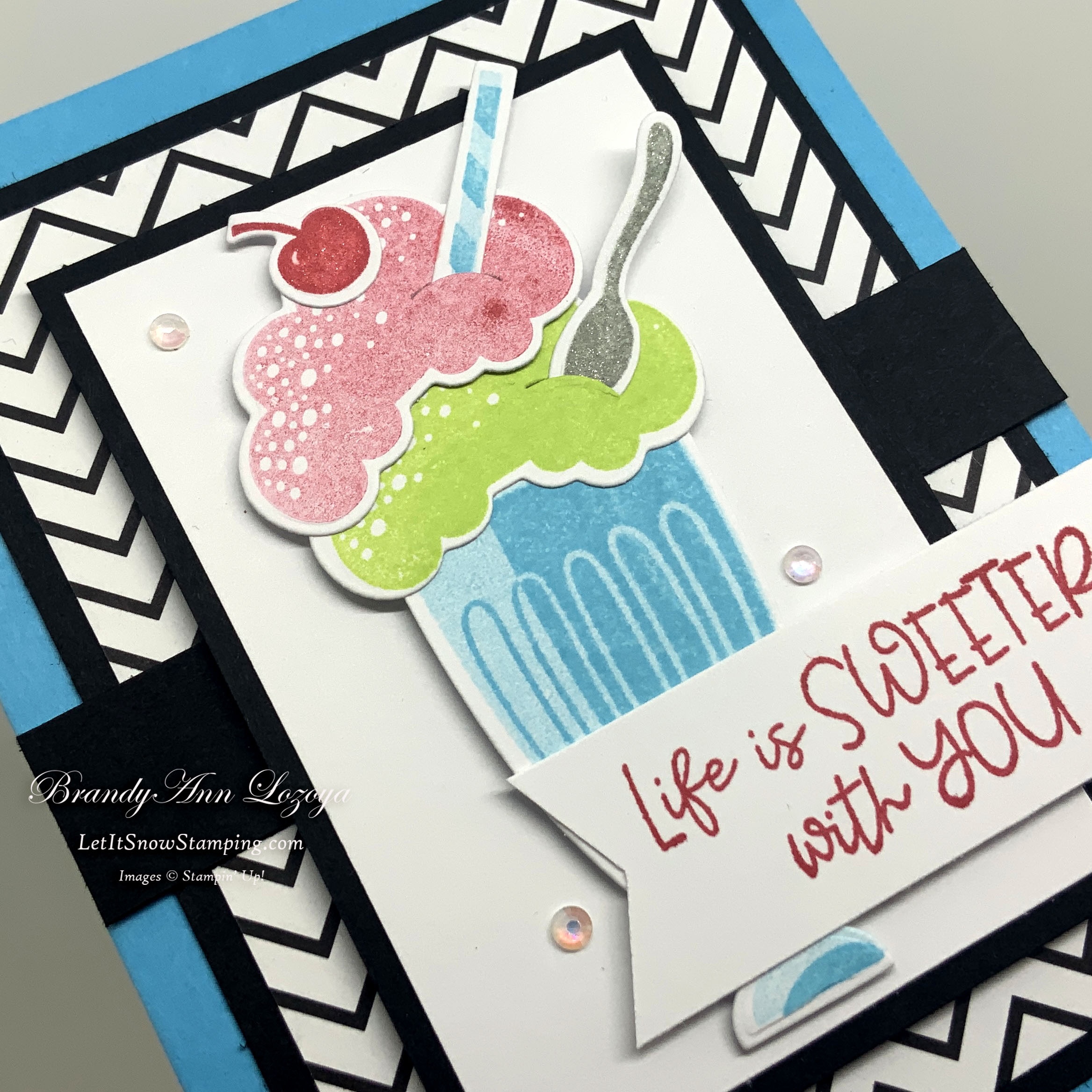 Share A Milkshake – Project 3 – Let It Snow Stamping